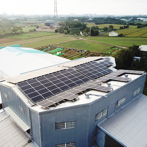 工廠屋頂太陽能安裝